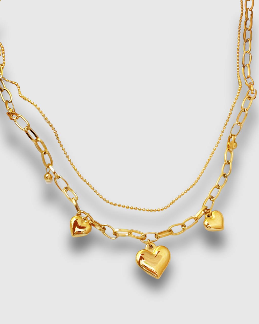 Collar de corazones