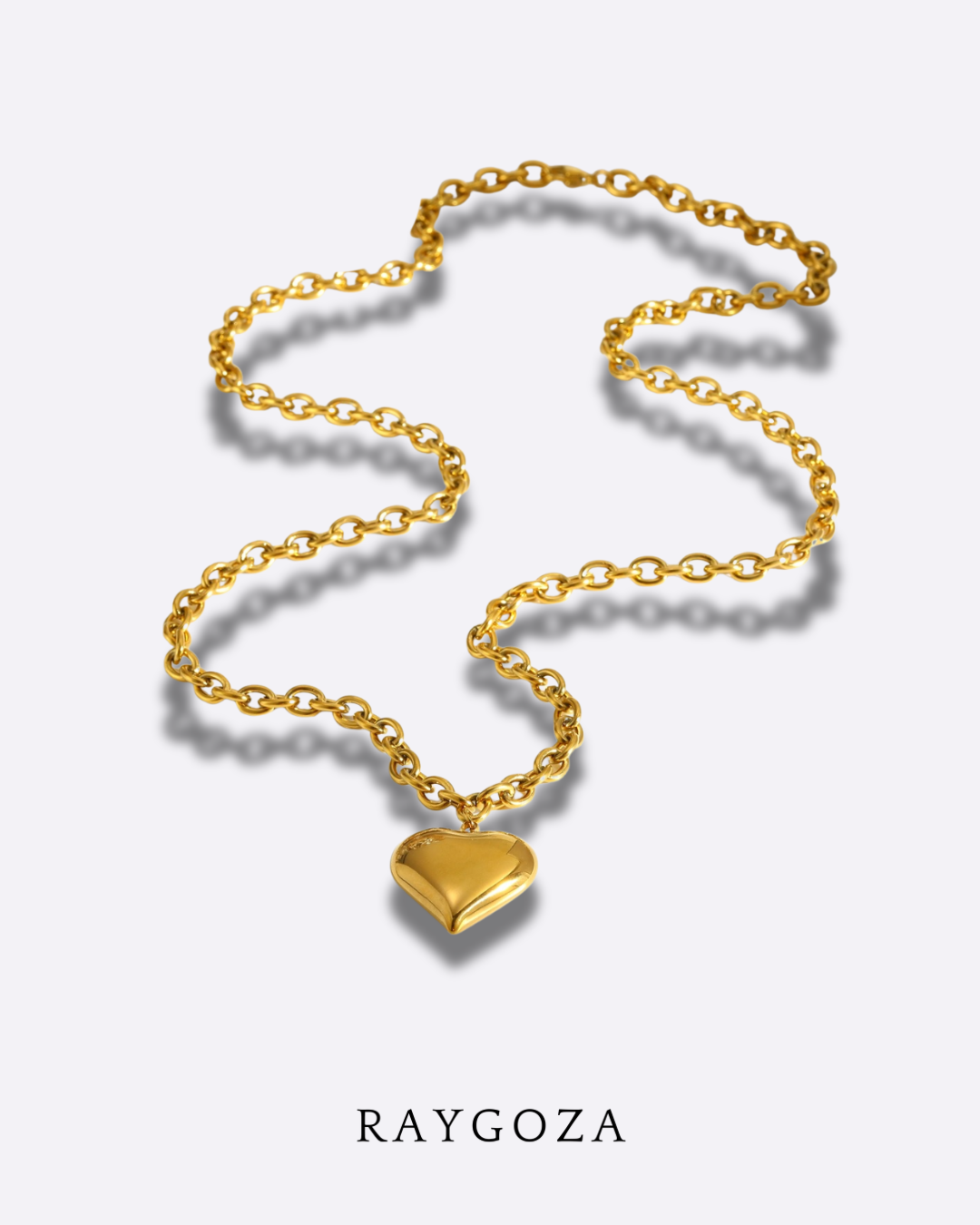 Collar corazón dorado