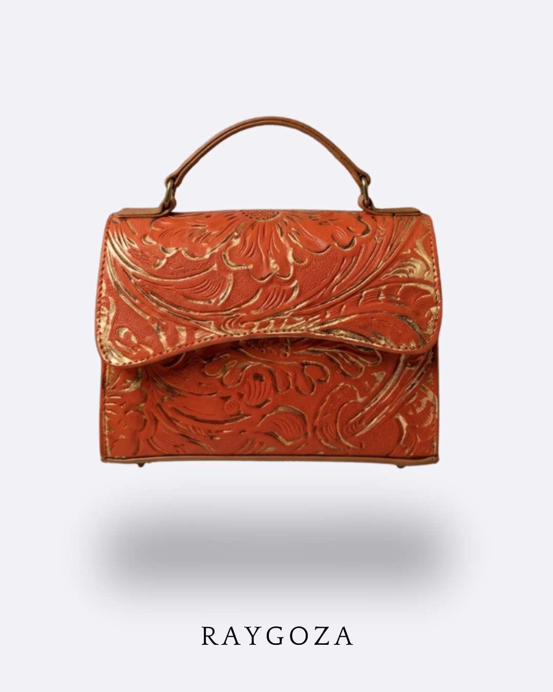 Bolsa de piel roja