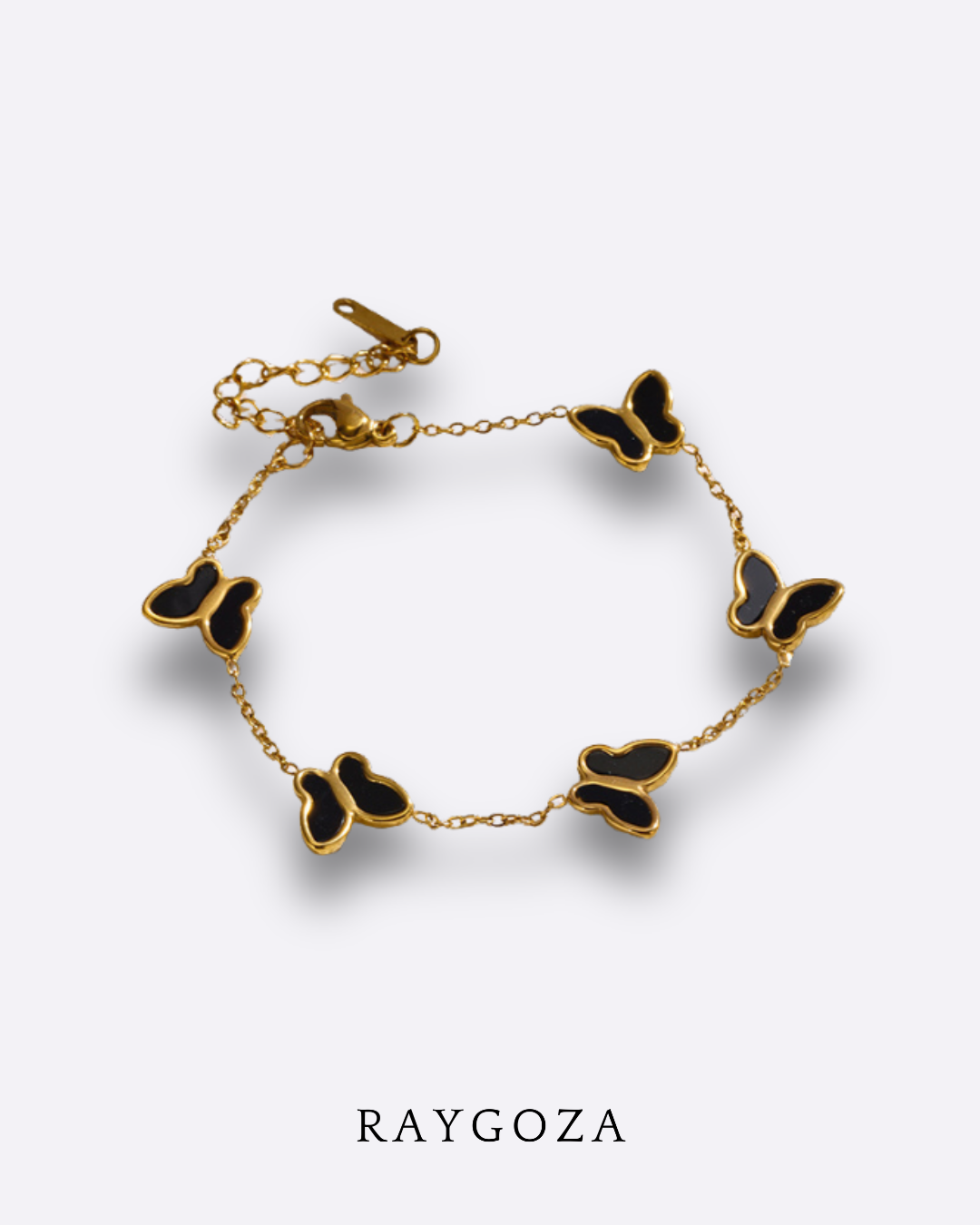 Pulsera de mariposas negras