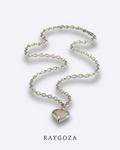 Collar corazón plateado
